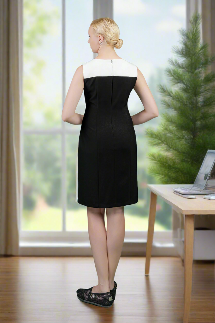 Close-Fitting, Lined, Sleeveless Dress