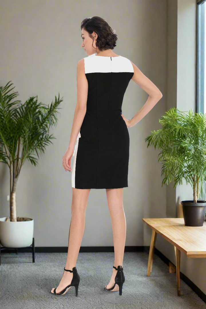 Close-Fitting, Lined, Sleeveless Dress