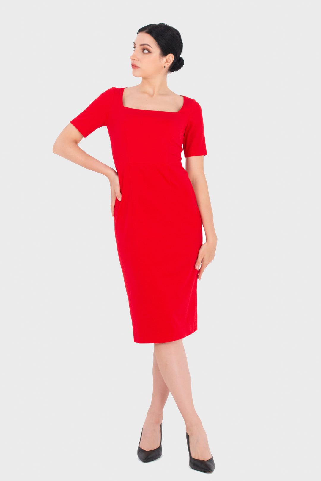 Sheath Dress-Red