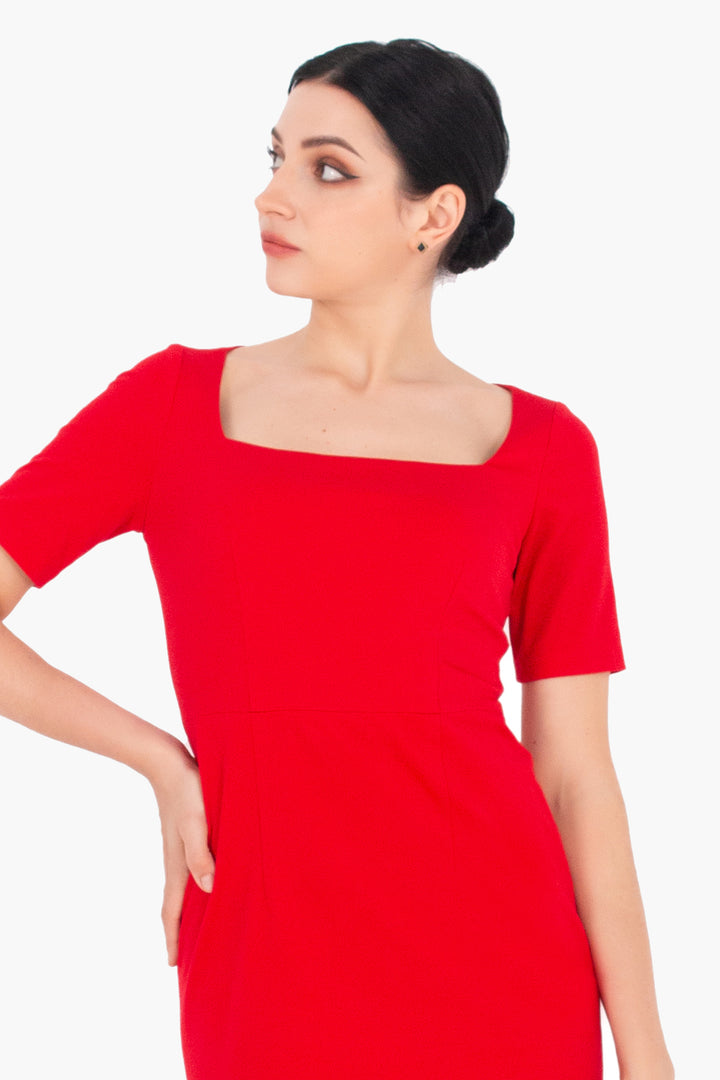 Sheath Dress-Red