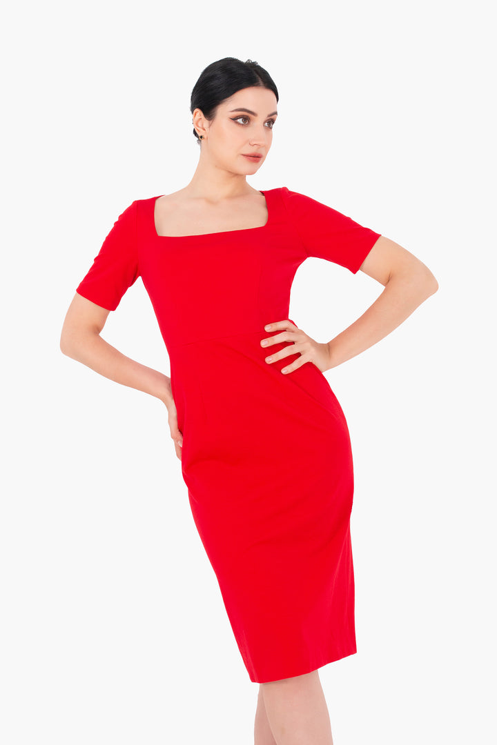 Sheath Dress-Red