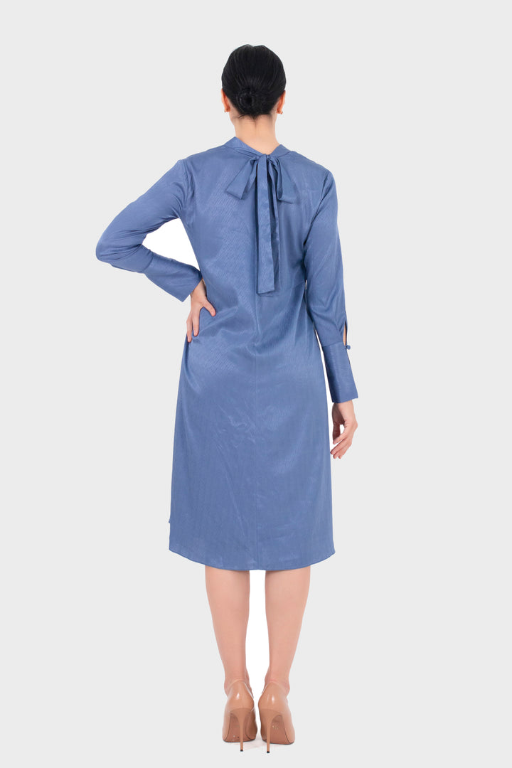 Vestido alto-bajo, cremallera holgada