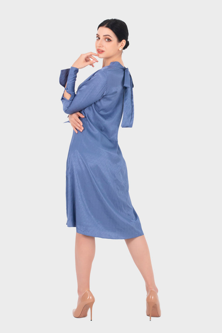 Vestido alto-bajo, cremallera holgada