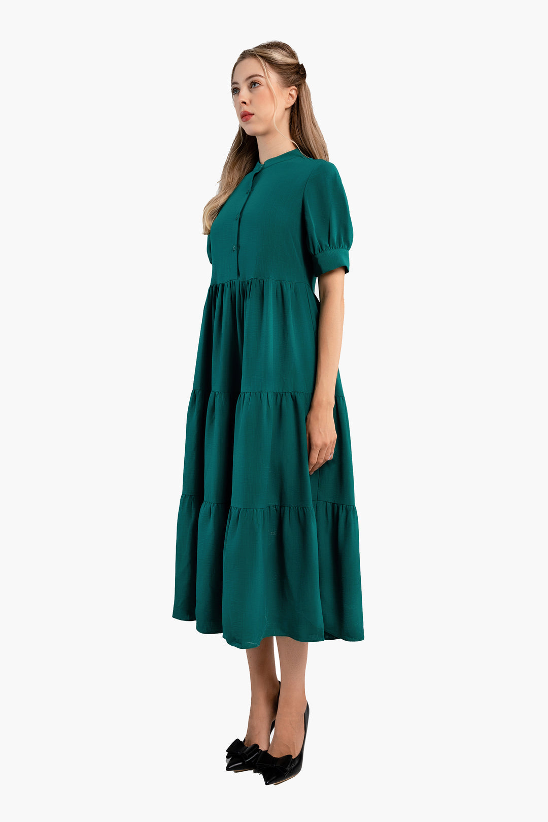 Midi Trends Woman Dress-Green