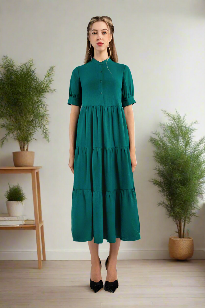 Midi Trends Woman Dress-Green