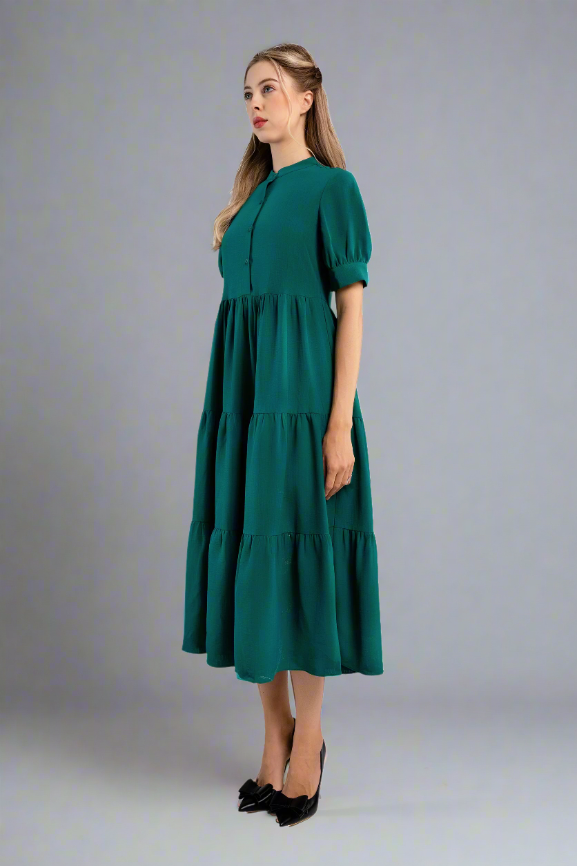 Midi Trends Woman Dress-Green