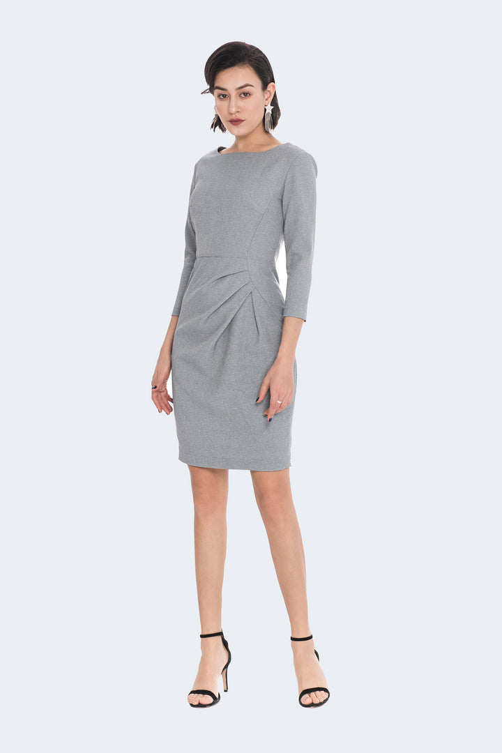 Grey midi dress
