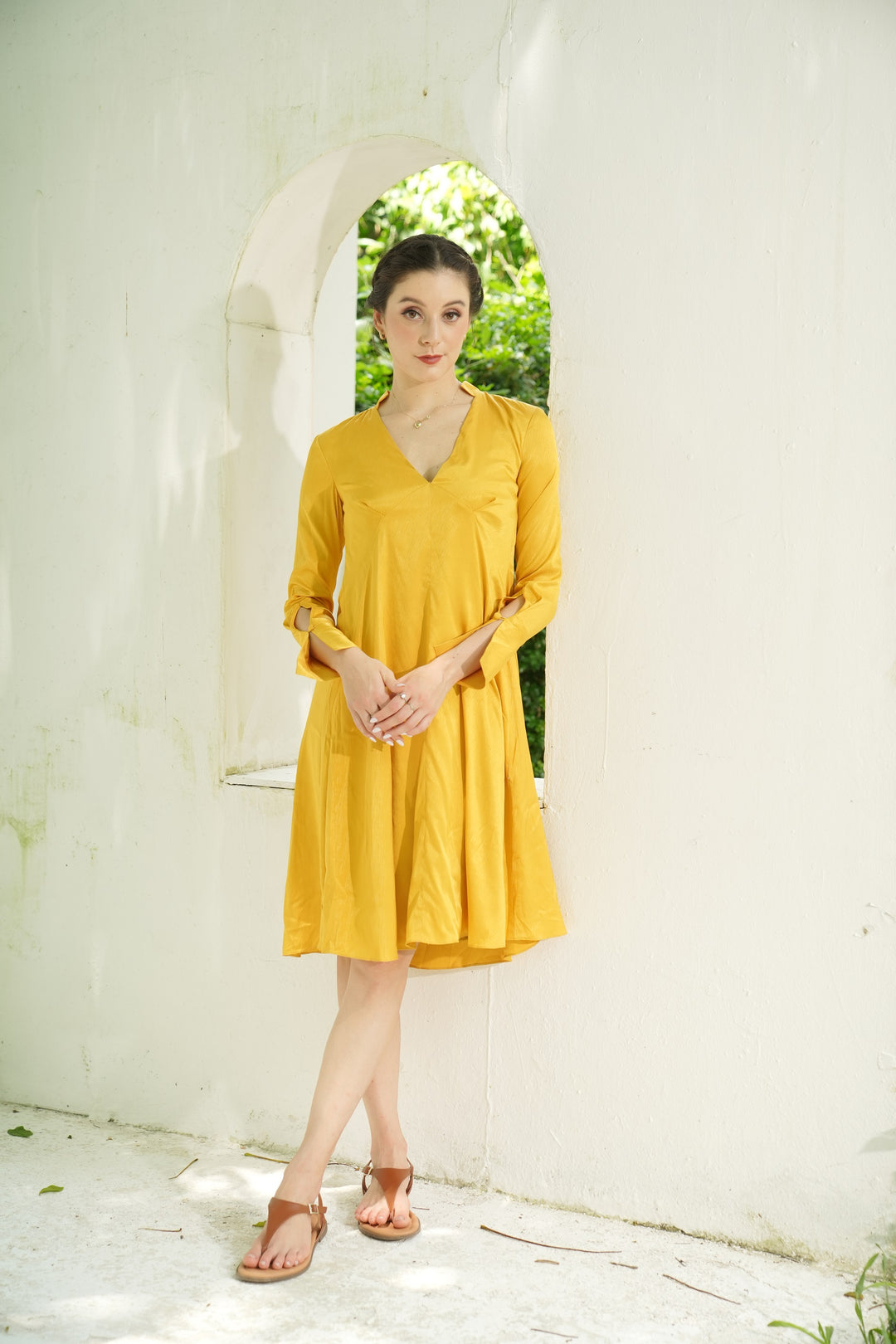 high low dress loose High-Low Loose Flower Print Split-Joint V-Neck Maxi Dresses