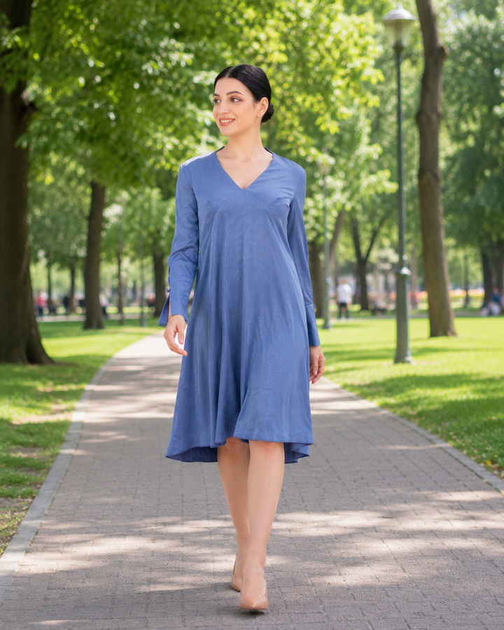 Loose-Fit High-Low Dress for Maternity and Everyday Wear