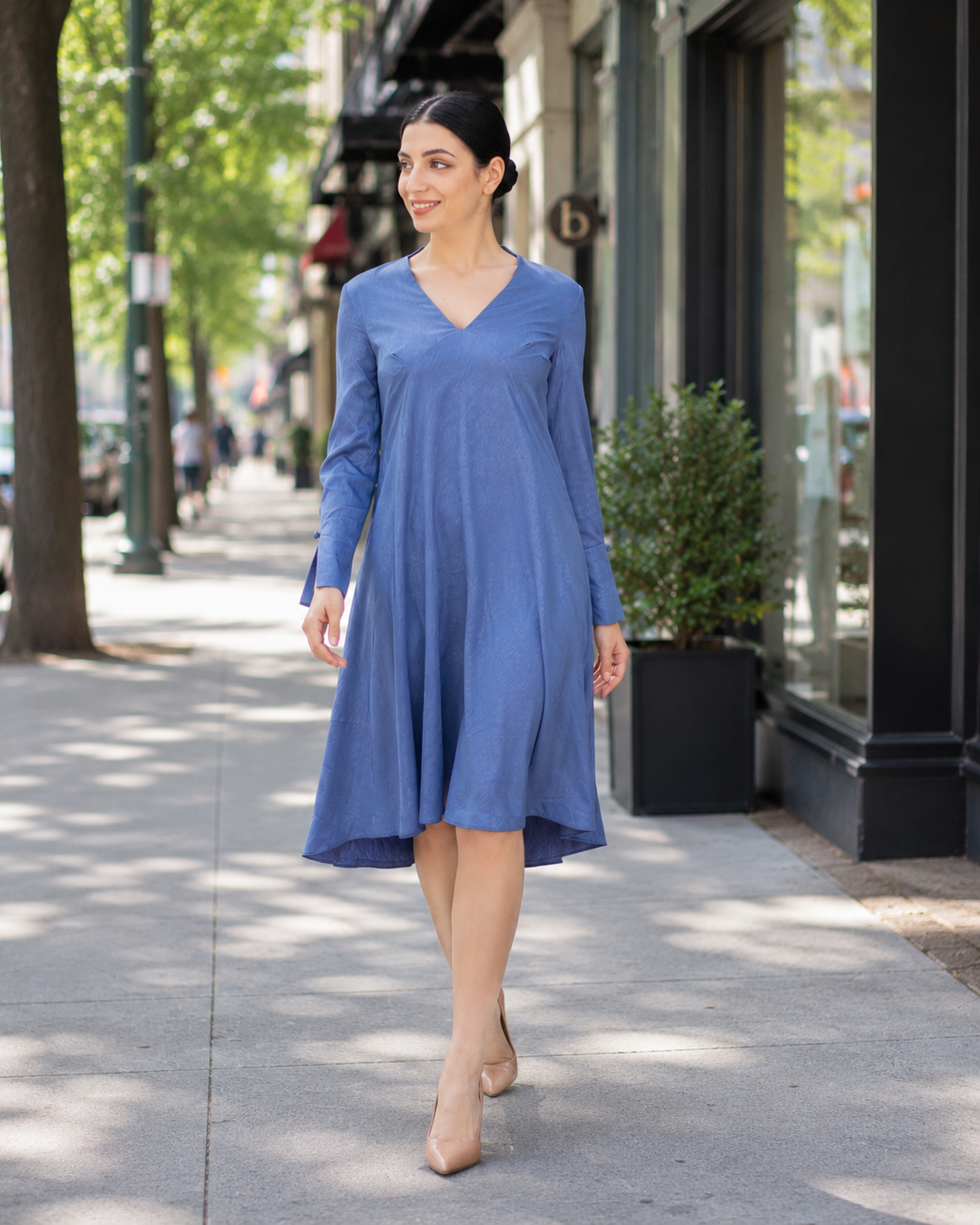 Loose-Fit High-Low Dress for Maternity and Everyday Wear
