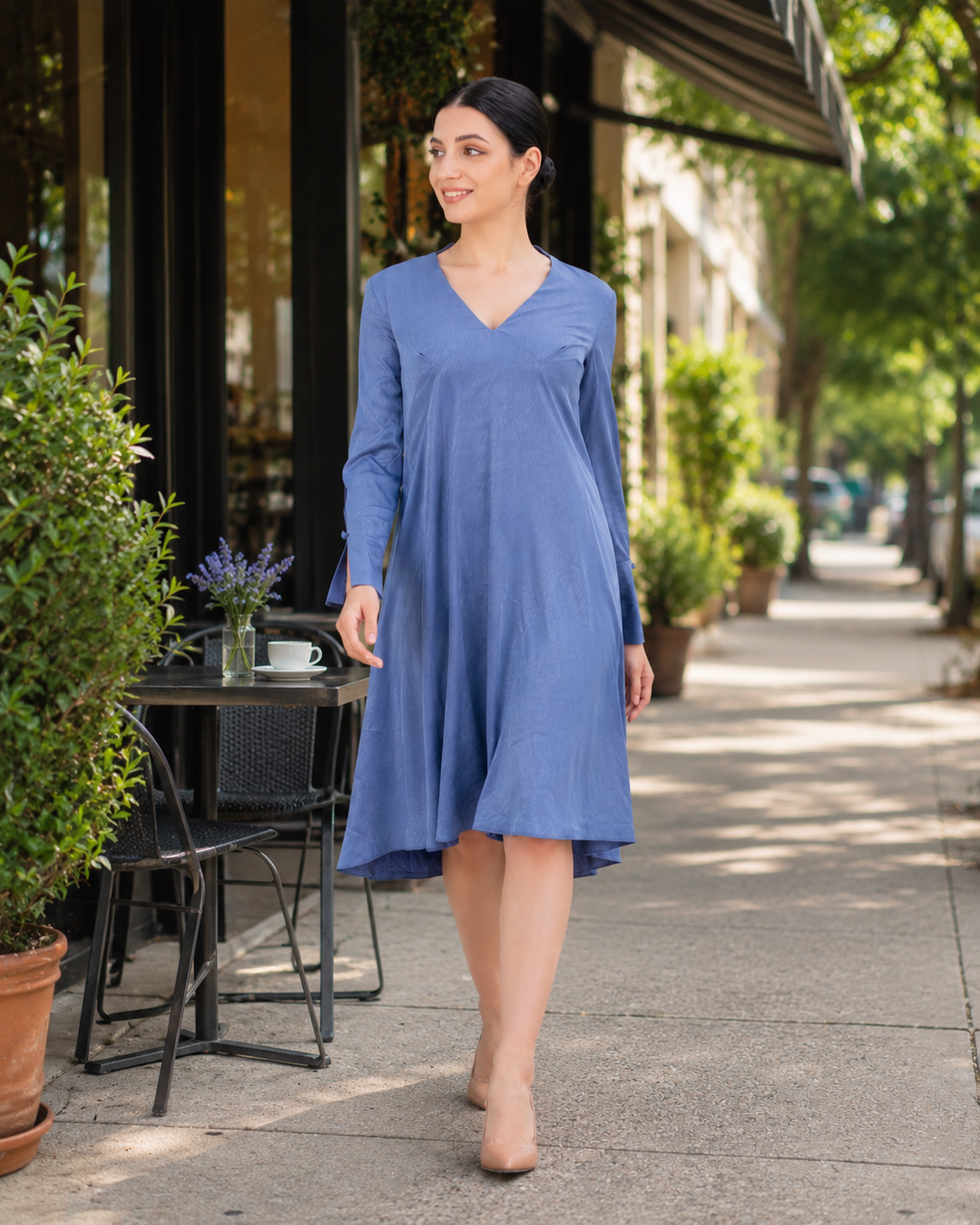 Loose-Fit High-Low Dress for Maternity and Everyday Wear
