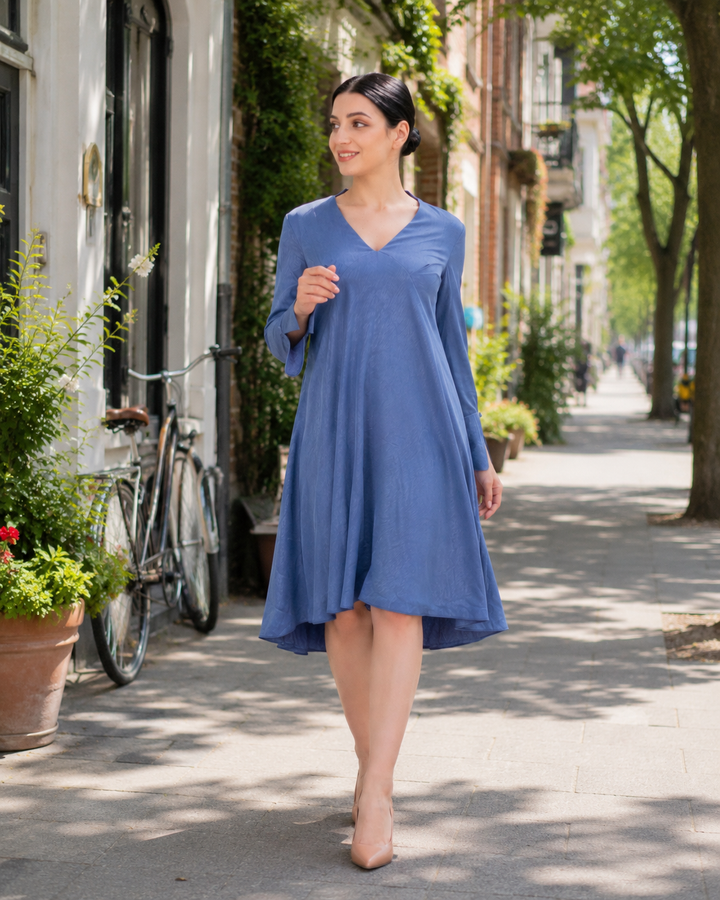 Loose-Fit High-Low Dress for Maternity and Everyday Wear