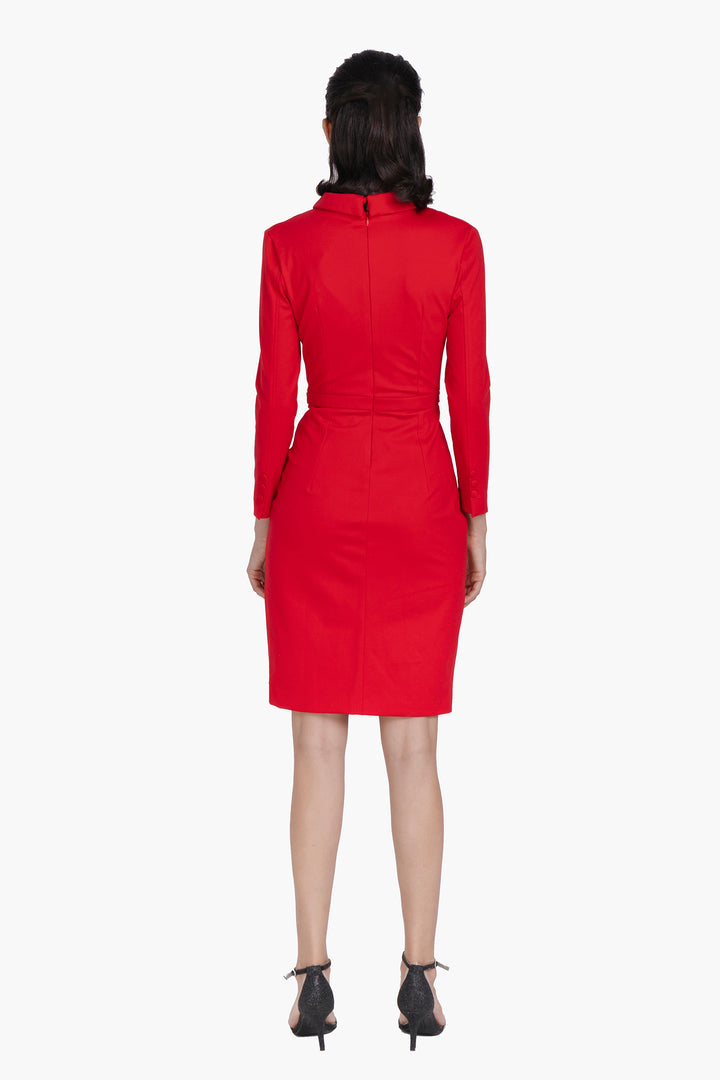 Midi Graceful Dress-Red