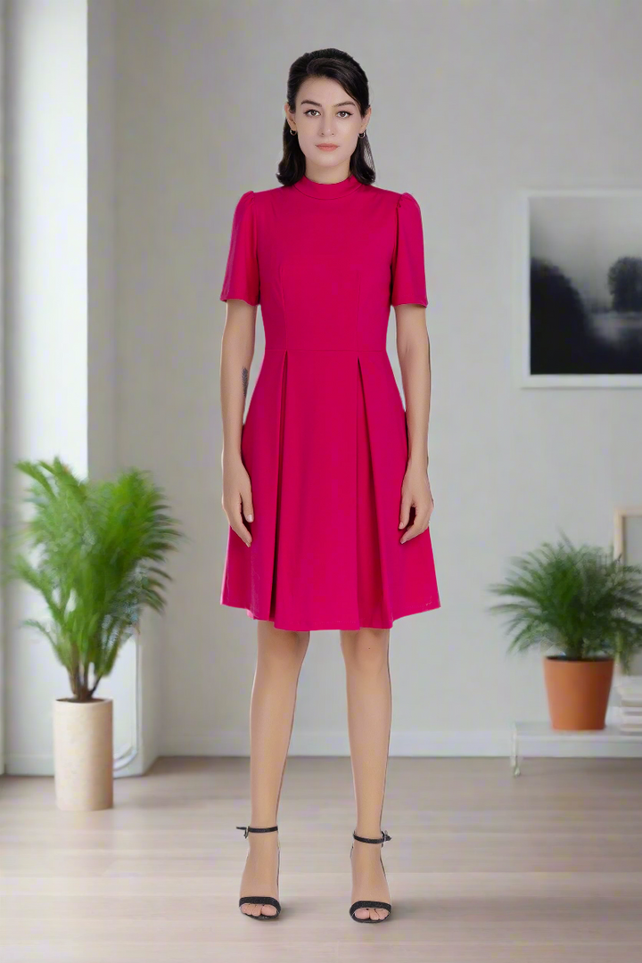 Midi Dress-Pink