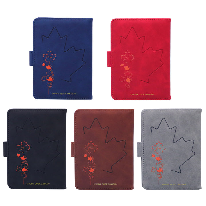 Passport holder with magnetic buckle with logo Never 51-Black